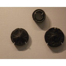 Jet buttons and rings, solar cross, sun disc, solar disc